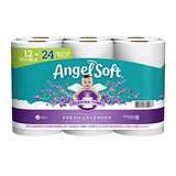 Angel Soft® Toilet Paper with Fresh Lavender Scented Tube, 12 Double Rolls = 24 Regular Rolls, 2-Ply Bath Tissue