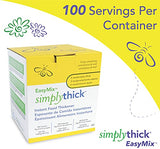 SimplyThick EasyMix | 100 Count of 12g Individual Packets | Gel Thickener for those with Dysphagia & Swallowing Disorders | Creates An IDDSI Level 3 - Moderately Thick (Honey Consistency)