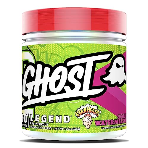 GHOST Legend V3 Pre-Workout Powder, Warheads Sour Watermelon - 30 Servings – Pre-Workout for Men & Women with Caffeine, L-Citrulline, & Beta Alanine for Energy & Focus