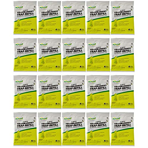 RESCUE! Yellowjacket Attractant – for RESCUE! Reusable Yellowjacket Traps – 4 Week Supply - 20 Pack