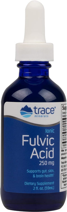 Trace Minerals | Liquid Ionic Fulvic Acid | 250 mg | Normal Gut and Digestion Function | Powered by Concentrace Ionic Trace Minerals | 60 Servings, 2 fl oz