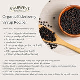 Starwest Botanicals Organic Dried Elder Berries, 2 Pound Bulk | Immune System Support Booster for Making Tea, Syrup, Gummies