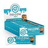 No Cow Dipped Protein Bars, Chocolate Salted Caramel, 20g Plant Based Protein, Keto Friendly, Low Sugar, Low Carb, Low Calorie, Gluten Free, 12 Pack