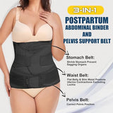 3 in 1 Postpartum Belly Band - Postpartum Belly Support Recovery Wrap, After Birth Brace, Slimming Girdles, Body Shaper Waist Shapewear, Post Surgery Pregnancy Belly Support Band (XXL, Black)