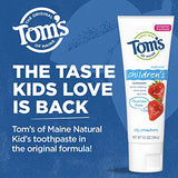 Tom's of Maine Fluoride Free Children's Toothpaste, Natural Toothpaste, Dye Free, No Artificial Preservatives, Silly Strawberry, 5.1 oz. 3-Pack (Packaging May Vary)