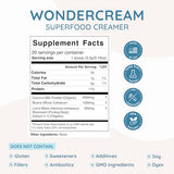 WonderCow Bovine Colostrum Superfood Creamer Supplement Powder w/Organic Lions Mane Mushroom & Coconut Milk Powder MCTs | Functional Sugar Free Keto Coffee, Smoothie & Drink Mix Unsweetened