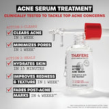 Thayers Double Action Acne Serum with Salicylic Acid, Acne Treatment Face Serum with 2% Salicylic Acid and Niacinamide, Soothing and Non-Stripping Skin Care, 1 Fl Oz