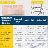 3 in 1 Postpartum Belly Band - Postpartum Belly Support Recovery Wrap, After Birth Brace, Slimming Girdles, Body Shaper Waist Shapewear, Post Surgery Pregnancy Belly Support Band (XXL, Beige)