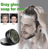 Man Gray Hair Reverse Bar, Mane Gray Reverse Bar, Spartan Bar Soap, Gray White Hair Repair, Unisex, Spartan Grey Hair Shampoo Bar for Men and Women (2pcs)