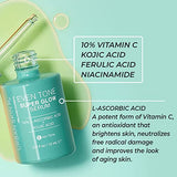 Even Tone Super Glow Serum, USRx®, Anti-Aging Serum Brightens, Firms, and Smoothes to Improve the Appearance of Wrinkles, Sun Damage, and Dark Spots, with 10% Vitamin C and Key Ingredients, 0.5 Fl Oz