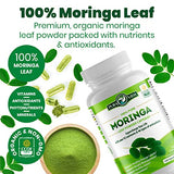 PURA VIDA Moringa Capsules Single Origin Moringa Powder Organic. Moringa Leaf. Energy, Metabolism, & Immune Support. 120ct. 500mg Caps.