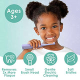 Brusheez® Kids’ Electric Toothbrush Set - Safe & Effective for Ages 3+ - Parent Tested & Approved with Gentle Bristles, 2 Brush Heads, Rinse Cup, 2-Minute Timer, & Storage Base (Luna The Llama)