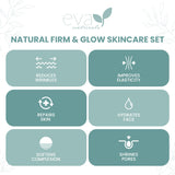 Natural Firm & Glow Skincare Set of 3 Serums – Skin Care Products With 20% Vitamin C Serum, Peptide Complex Serum, Niacinamide Vitamin B3 Serum - Peptides Serum for Face - Face Serum by Eva Naturals