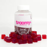 Troomy Shine: Natural Beauty Gummies - Biotin + Collagen + Tremella Mushroom - White Peach Pomegranate Flavor - 60 Count