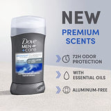 DOVE MEN + CARE Deodorant Stick for Men Midnight Classico 3 Count Aluminum Free 72-Hour Odor Protection Mens Deodorant With Essential Oils & 1/4 Moisturizing Cream 3oz