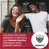 SmartyPants Men's & Women's Probiotic Immunity Gummies: Prebiotics & Probiotics for Digestive Health & Immune Support Supplement, Gluten Free, Vegan, Strawberry Crème Flavor, 60 Count (30 Day Supply)