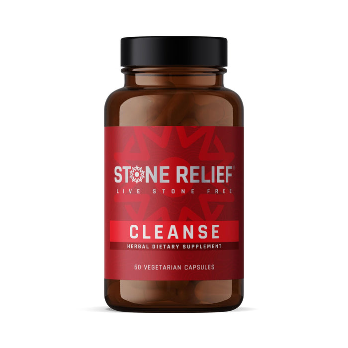 STONE RELIEF Cleanse - Pass Kidney Stones Faster with Less Discomfort - Includes Support Group Access - Organic Ingredients - No Side Effects - 60 Capsules