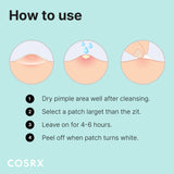 COSRX Acne Pimple Patch Absorbing Hydrocolloid Original 3 Size Patches for Blemishes and Zits Cover, Spot Stickers for Face and Body, Not Tested on Animals (120)