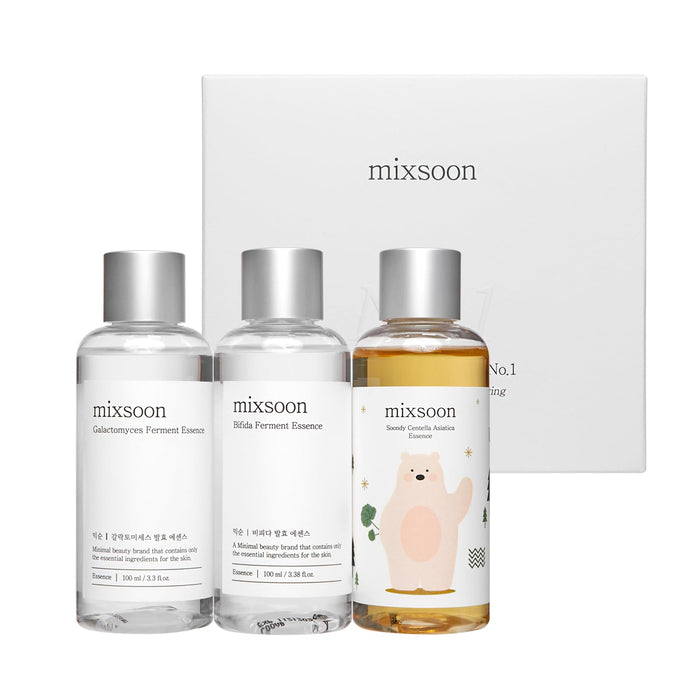 mixsoon No.1 Essence Layering Set (Soondy Centella Asiatica +Galactomyces+Bifida) 3.38fl.oz*3ea 10.14fl.oz