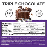 Power Crunch Protein Wafer Bars, High Protein Snacks with Delicious Taste, Triple Chocolate, 1.4 Ounce (12 Count)