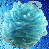 Loofah Bath-Sponge Swirl-Set-XL-75g by Shower Bouquet: Extra-Large Mesh Pouf (4 Pack Color Swirls) Luffa Loofa Loufa Puff Scrubber - Big Full Lather Cleanse, Exfoliate with Beauty Bathing Accessories
