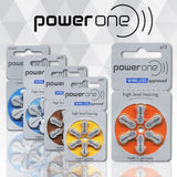 PowerOne Hearing Aid Batteries No Mercury Size 13, PR48 (60 Batteries) + Battery Keychain Kit