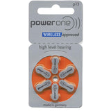 PowerOne Hearing Aid Batteries No Mercury Size 13, PR48 (60 Batteries) + Battery Keychain Kit