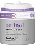 Baebody Made in USA Retinol Face Moisturizer for Women and Men - Anti Aging Face Cream - Day & Night Anti Wrinkle Cream for Women, Jojoba Oil and Vitamin E, 1.7 Oz - Beauty Gifts for Women