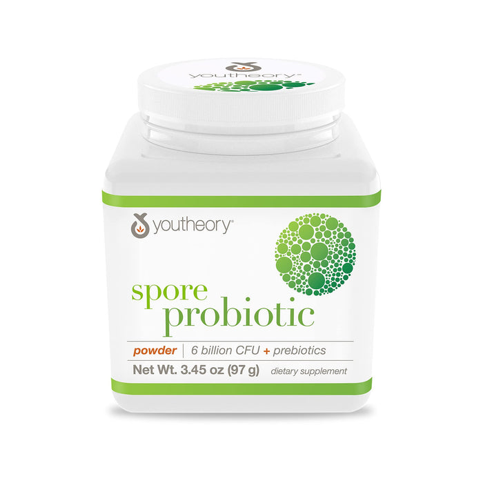 Youtheory Spore Probiotic Powder Advanced 3.45 oz. (1 Bottle) No Refrigeration Required