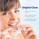 EverSmile AlignerFresh Original Clean - AlignerFresh Cleaning Foam for Invisalign & Clear Trays/Aligners. Cleans, Eliminates Bacteria, Whitens Teeth & Fights Bad Breath (2 Pack - 25 ml)