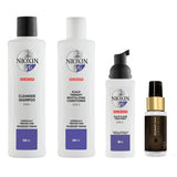 Nioxin System 6 Kit, Cleanse, Condition, and Treat the Scalp for Thicker and Stronger Hair, 3 Month Supply + Sebastian Professional Dark Oil Lightweight Hair Oil, Infused With Jojoba & Argan Oil