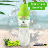 Aloe vera juice (Grape flavored) Aloe vera drink with pure aloe pulp (6 Packs) Plant based juice great for hydration and contains large aloe pulp. Aloe vera grape juice is healthy for adults and kids