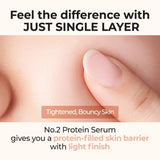 numbuzin No.2 Creamy 43% Protein Serum | Oat Protein, Ceramide, Panthenol for Skin Barrier, Tighten Loose Skin | Korean Face Care, 1.69 fl oz