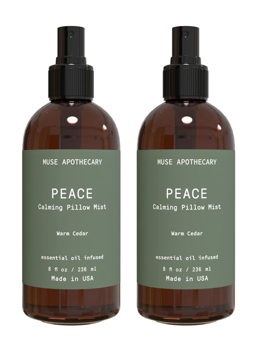 Muse Apothecary Pillow Ritual - Botanical Collection - Calming and Relaxing Pillow Mist, Linen and Fabric Spray - Infused with Natural Aromatherapy Essential Oils - 8 oz, Warm Cedar