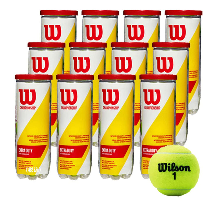 WILSON Championship Tennis Balls - Extra Duty, 4 Can Pack (3 Balls)