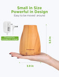 InnoGear Essential Oil Diffuser, Upgraded Diffusers for Essential Oils Aromatherapy Diffuser Cool Mist Humidifier with 7 Colors Lights 2 Mist Mode Waterless Auto Off for Home Office Room, Yellow