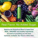 Green Superfood Shot, Organic Fruits, Root Vegetables, Kale & More, 2oz Daily Green Drink to Take on The Go, Smoothie Juice Cleanse, Vegan, Gluten-Free (6 Pack)