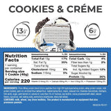 Power Crunch Protein Bars, High Protein Snacks with Delicious Taste, Cookies and Crème, 1.4 Ounce (12 Count)