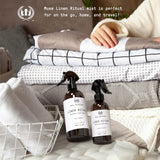 Muse Bath Apothecary Linen Ritual - Aromatic, Soothing, and Relaxing Linen Mist, Laundry and Fabric Spray - Infused with Natural Aromatherapy Essential Oils - 8 oz, Amber Cashmere, 2 Pack