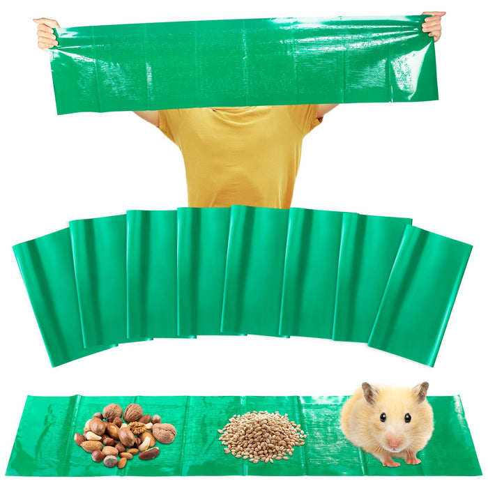 Qualirey Sticky 47 Inch Ultra Large Mouse Trap Mouse Glue Traps Sticky Rat Trap That Work for Trapping Rats Roaches Rodents Heavy Duty Pre Baited Mats Indoor Outdoor Catch Pest Trap (Green,8 Pcs)