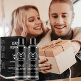 Beard Shampoo and Beard Conditioner for Men, Naturally Derived Ingrediets Beard Wash Set Cleanse Softens & Conditions with Organic Argan and Jojoba Beard Oils, Sulfate & Paraben Free - Striking Viking