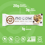 No Cow High Protein Bars, Brand Sampler Pack, 20g Plus Plant Based Vegan, Keto Friendly, Low Sugar, Low Carb, Low Calorie, Gluten Free, Naturally Sweetened, Dairy Free, Non GMO, Kosher, 12 Pack