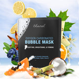 Ebanel Variety Face Mask Skin Care Set - 5 Pack Collagen Hydrating Face Masks, 2 Pack Hydrogel Mask, 2 Pack Carbonated Bubble Clay Detox Mask, and 3.52Oz Charcoal Peel Off Face Mask with Brush