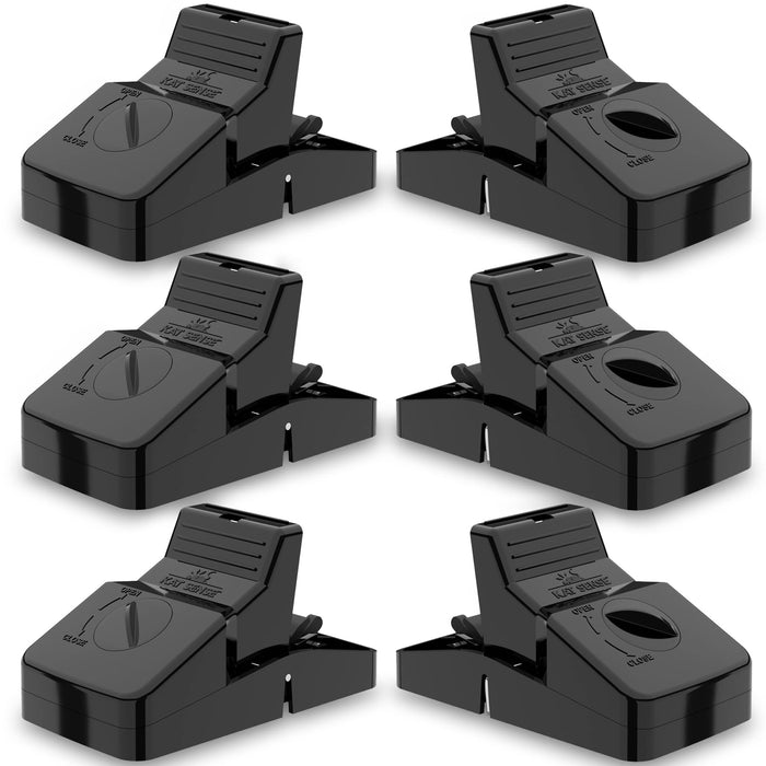 Kat Sense Rat Traps for House (12 Pack) Humane Rodent Trap for Instant Kill Results, Easy to Use Mouse Traps, Effective Anti-Rodent Solution, Reusable, Indoor ‘N Outdoor