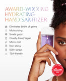 Touchland Power Mist Hydrating Hand Sanitizer Spray, JUICY 5-PACK (Citrus + Berry + Watermelon + Peach + Mango), 500-Sprays each, 1FL OZ (Set of 5)