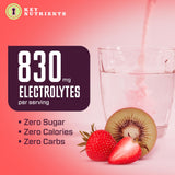 Electrolytes Powder Packets - 40 Hydration Packets, Juicy Strawberry Kiwi - Electrolytes Powder No Sugar, Sugar Free Electrolyte Powder - Flavored Water Packets, Key Nutrients Electrolyte Powder