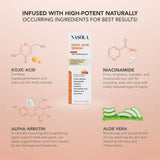 Nasola Kojic Acid Serum for Skin Clarifying, Complexion Revitalization Fade Cream with Alpha Arbutin, Vitamin C & E, & Niacinamide