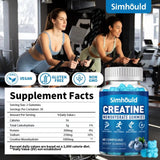 Simhould 1 Pack 5000MG Creatine Monohydrate Gummies for Men & Women, Chewable Creatine Monohydrate for Muscle Strength & Growth, Energy Boost, Muscle Builder, Sugar Free Supplements, Vegan, 60 Counts