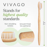 VIVAGO Biodegradable Bamboo Toothbrushes Bulk Soft Bristles (50 Pack) - Eco-Friendly, Compostable Natural Wooden Bulk Toothbrush