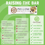 No Cow High Protein Bars, Brand Sampler Pack, 20g Plus Plant Based Vegan, Keto Friendly, Low Sugar, Low Carb, Low Calorie, Gluten Free, Naturally Sweetened, Dairy Free, Non GMO, Kosher, 12 Pack